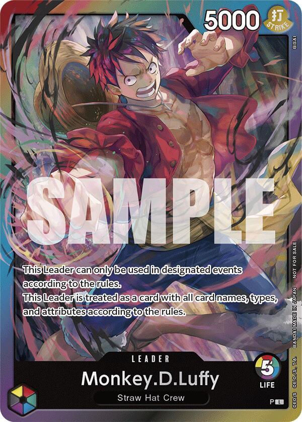 Monkey.D.Luffy (A Fist of Divine Speed Release Event Leader) [One Piece Promotion Cards] (ONLINE ORDER ONLY)