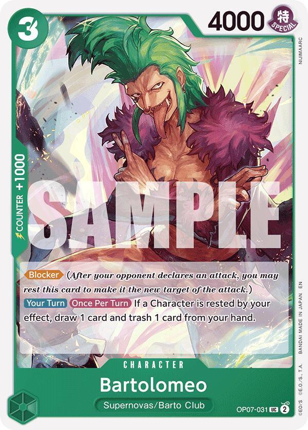 Bartolomeo (Reprint) [Starter Deck: GREEN Jewelry Bonney] (ONLINE ORDER ONLY)