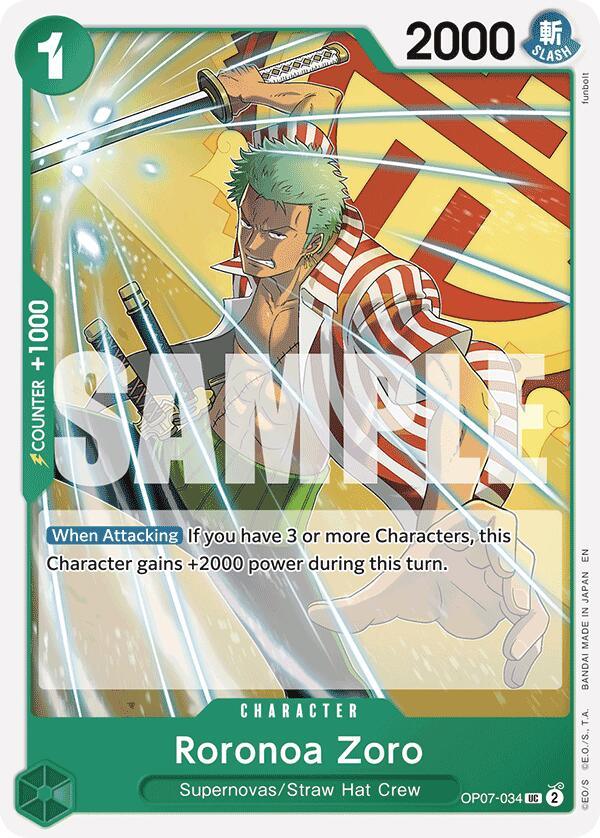Roronoa Zoro (Reprint) [Starter Deck: GREEN Jewelry Bonney] (ONLINE ORDER ONLY)