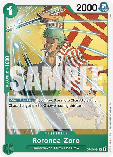 Roronoa Zoro (Reprint) [Starter Deck: GREEN Jewelry Bonney] (ONLINE ORDER ONLY)