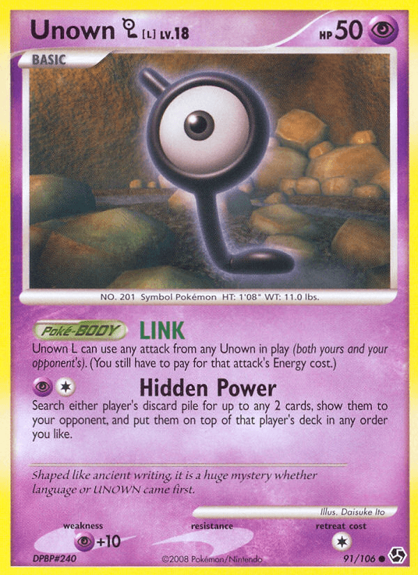 Unown L (91/106) [Diamond & Pearl: Great Encounters] (Online Only)