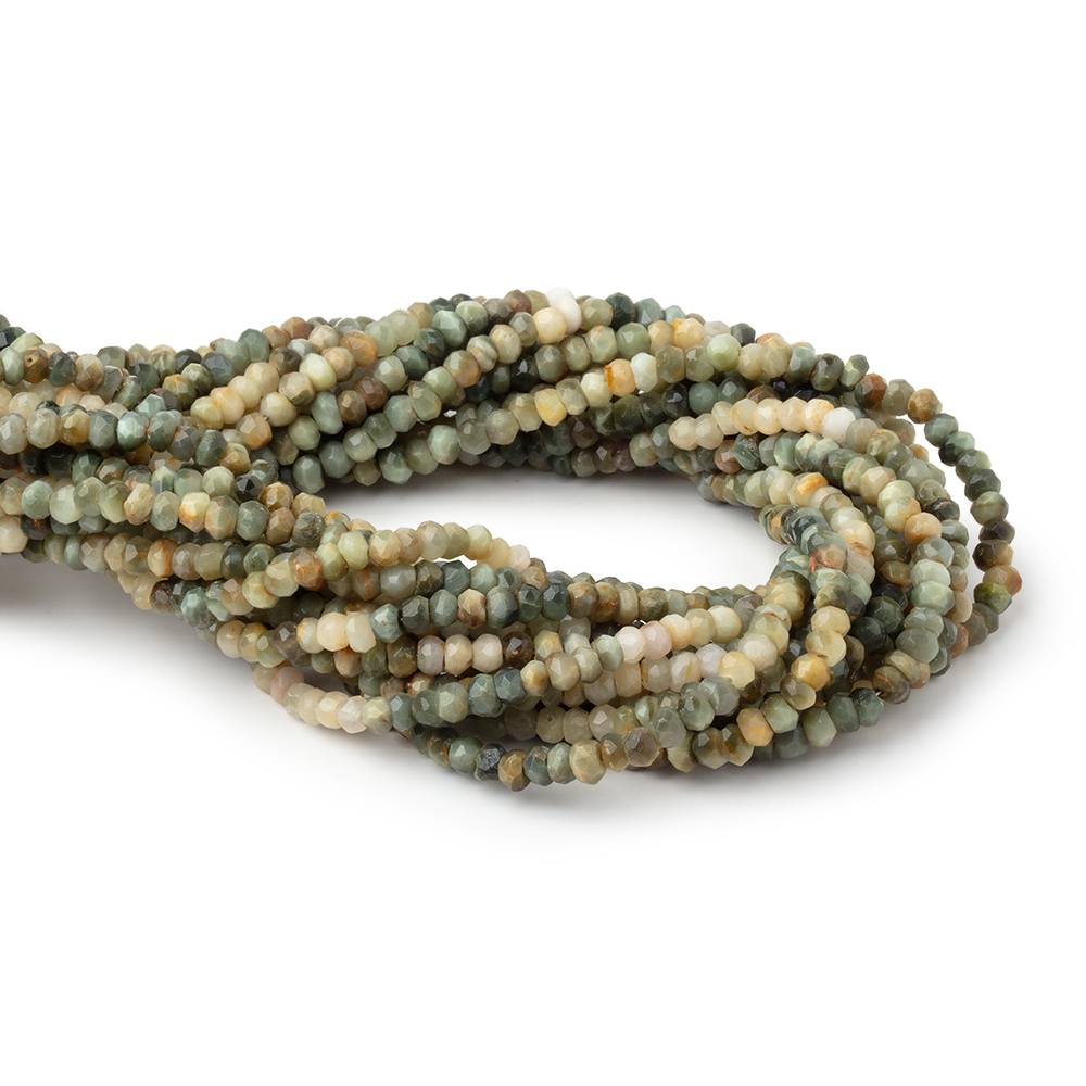 4mm Cat's Eye Quartz Faceted Rondelle 12.5 inches 112 Beads (ONLINE ORDER ONLY)