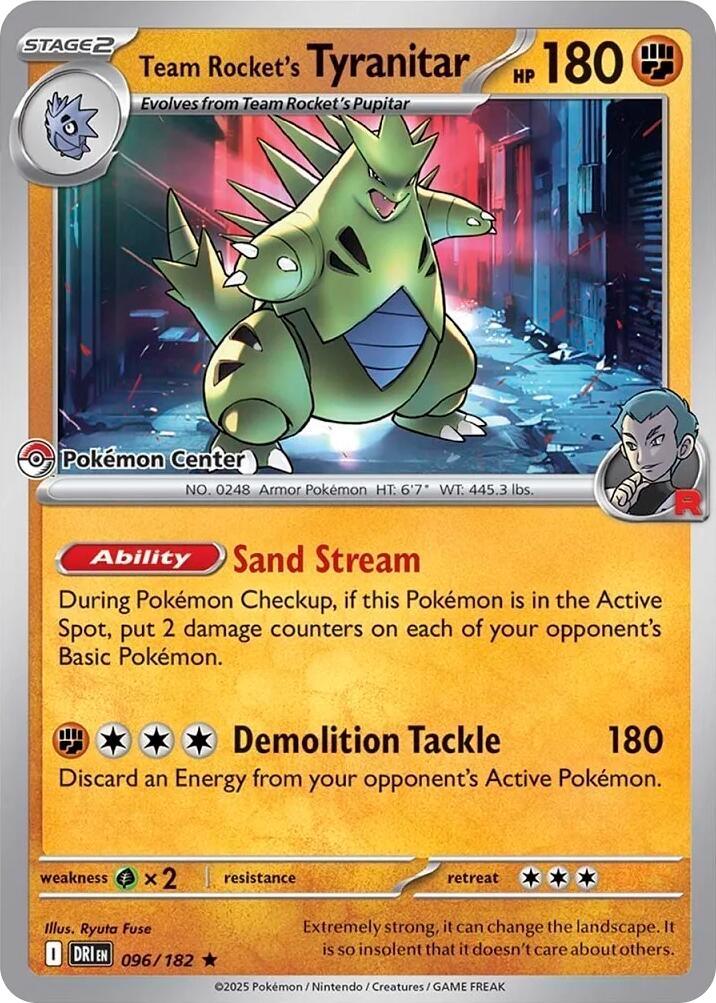 Team Rocket's Tyranitar (096/182) (Pokemon Center Exclusive) [Miscellaneous Cards] (ONLINE ORDER ONLY)