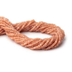 3mm Angel Skin Peach Moonstone Faceted Rondelles 12.5 inch 140 Beads (ONLINE ORDER ONLY)