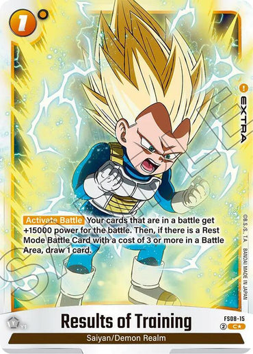 Results of Training (Bonus Pack Alternate Art) [Starter Deck: Vegeta (Mini) Super Saiyan 3] (ONLINE ORDER ONLY)