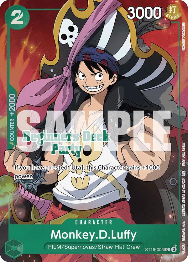 Monkey.D.Luffy (Daz.Bonez) (ST-23 - ST-28 Beginners Deck Party) [Winner] [One Piece Promotion Cards] (ONLINE ORDER ONLY)