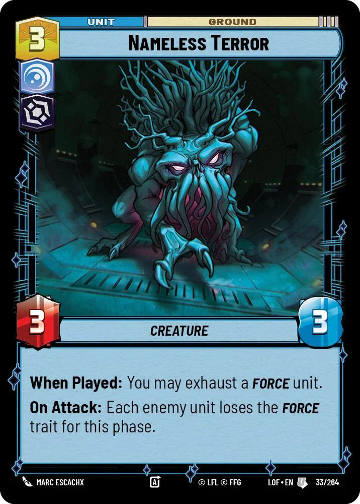 Nameless Terror (33/264) (33/264) [Legends of the Force] (ONLINE ORDER ONLY)