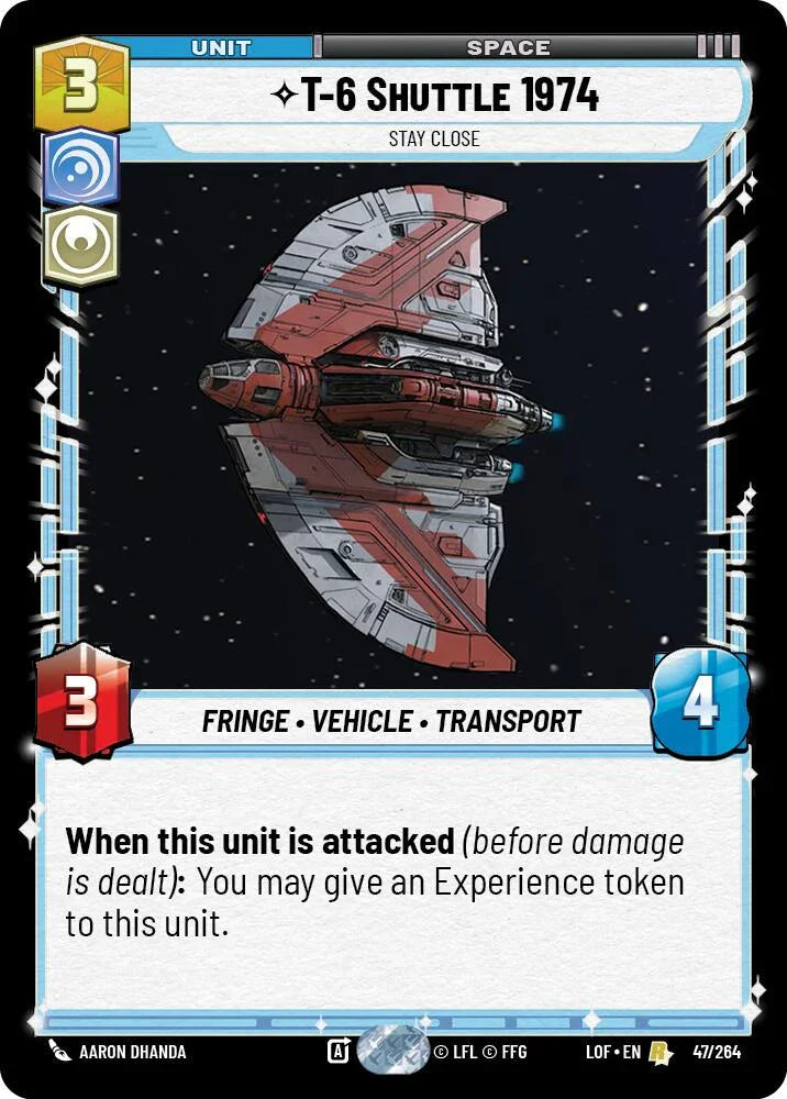 T-6 Shuttle 1974 - Stay Close (47/264) (47/264) [Legends of the Force] (ONLINE ORDER ONLY)