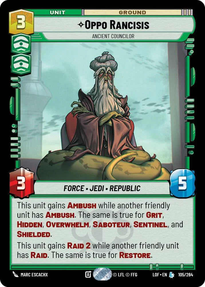 Oppo Rancisis - Ancient Councilor (105/264) (105/264) [Legends of the Force] (ONLINE ORDER ONLY)