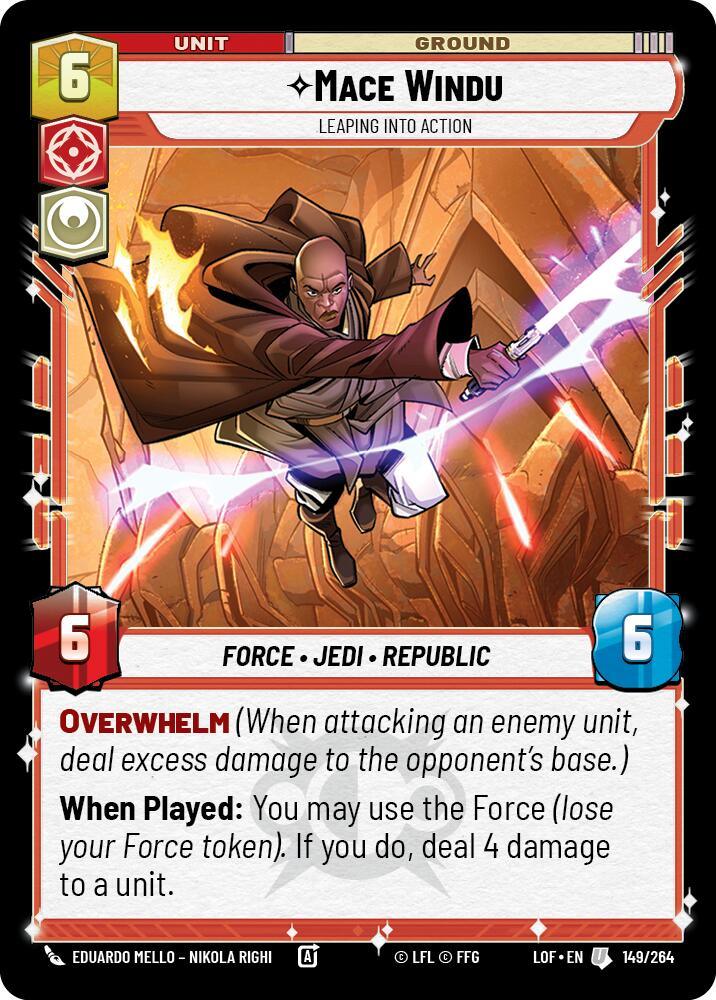 Mace Windu - Leaping into [strong]Action (149/264) (149/264) [Legends of the Force] (ONLINE ORDER ONLY)