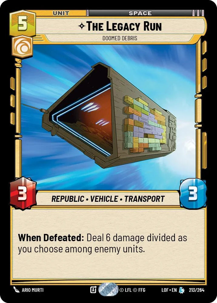 The Legacy Run - Doomed Debris (213/264) (213/264) [Legends of the Force] (ONLINE ORDER ONLY)