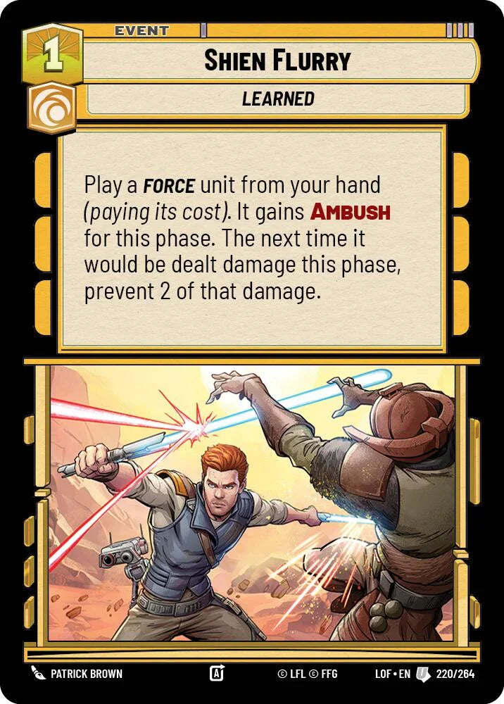 Shien Flurry (220/264) (220/264) [Legends of the Force] (ONLINE ORDER ONLY)