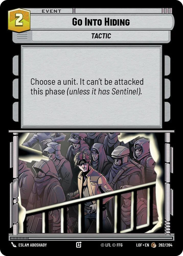 Go Into Hiding (262/264) (262/264) [Legends of the Force] (ONLINE ORDER ONLY)