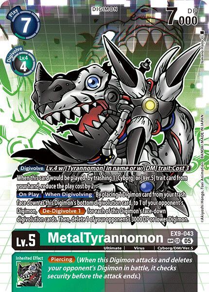 MetalTyrannomon [EX9-043] (SP) [Versus Monsters] (ONLINE ORDER ONLY)