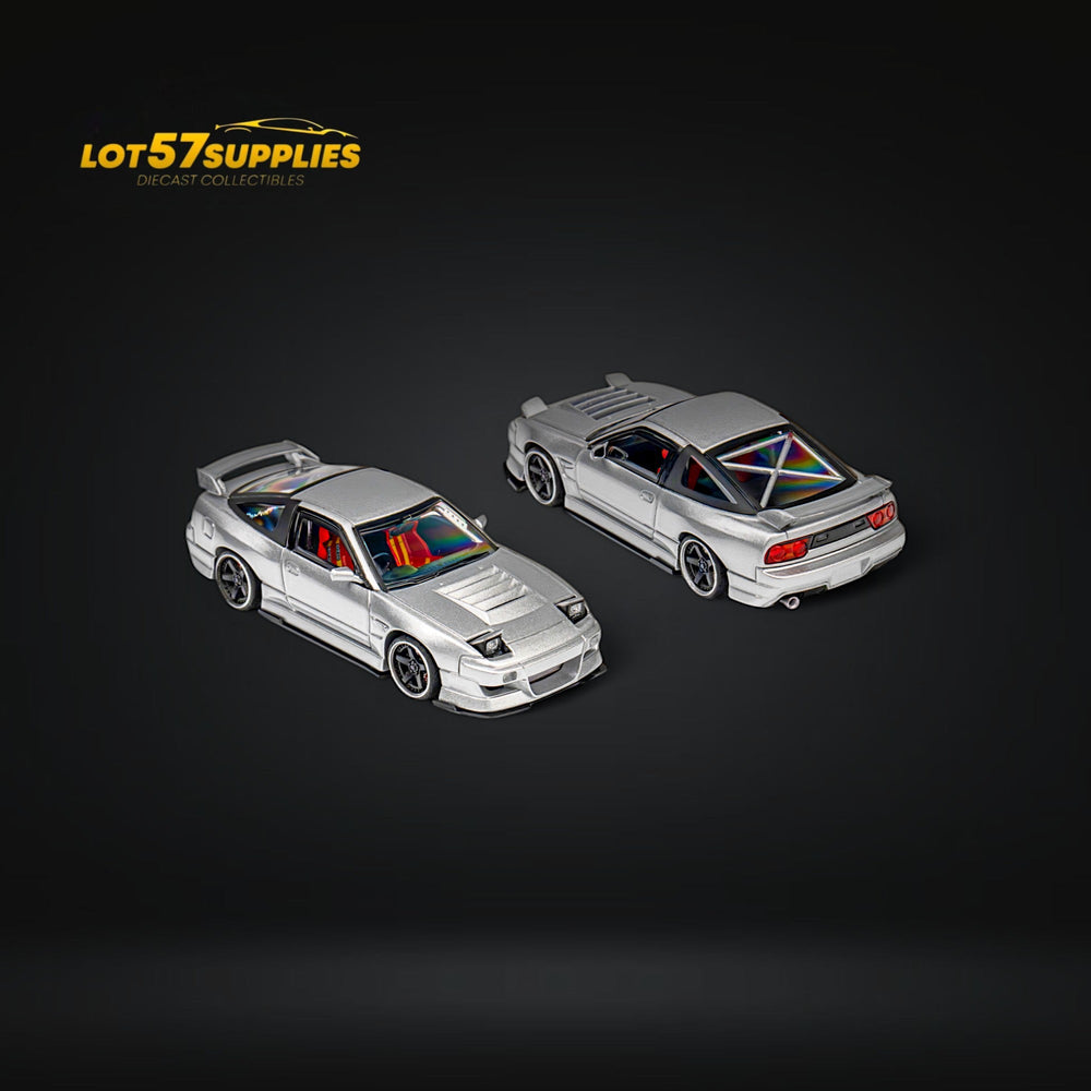 MicroTurbo Custom 180SX Miyabi 180SX Metallic Silver 1:64 (ONLINE ORDER ONLY)