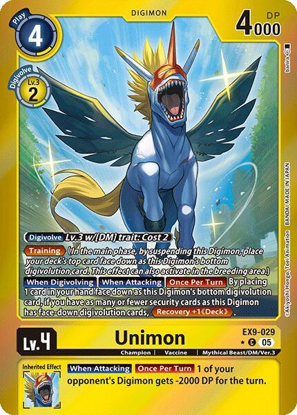 Unimon [EX9-029] (Limited Foil) [Versus Monsters] (ONLINE ORDER ONLY)