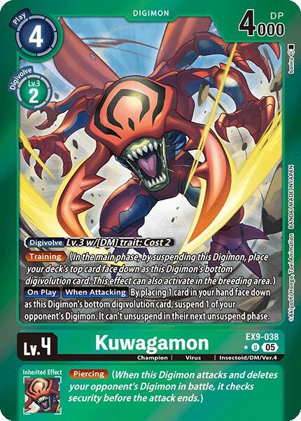 Kuwagamon [EX9-038] (Limited Foil) [Versus Monsters] (ONLINE ORDER ONLY)