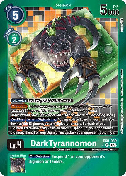 DarkTyrannomon [EX9-039] (Limited Foil) [Versus Monsters] (ONLINE ORDER ONLY)