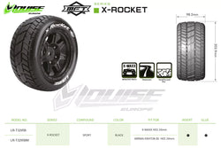 Louise R/C MFT X-Rocket X-MAXX XRT Sport Monster Truck Tires Mounted 24mm Hex (2) LT3295B (ONLINE ORDER ONLY)
