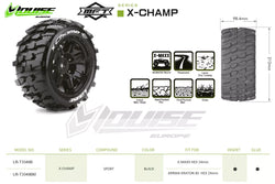 Louise R/C MFT X-Champ X-MAXX XRT Sport Monster Truck Tires, 24mm Hex, (2) LT3349B (ONLINE ORDER ONLY)
