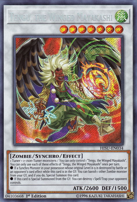 Tengu, the Winged Mayakashi [HISU-EN034] Secret Rare (ONLINE ORDER ONLY)