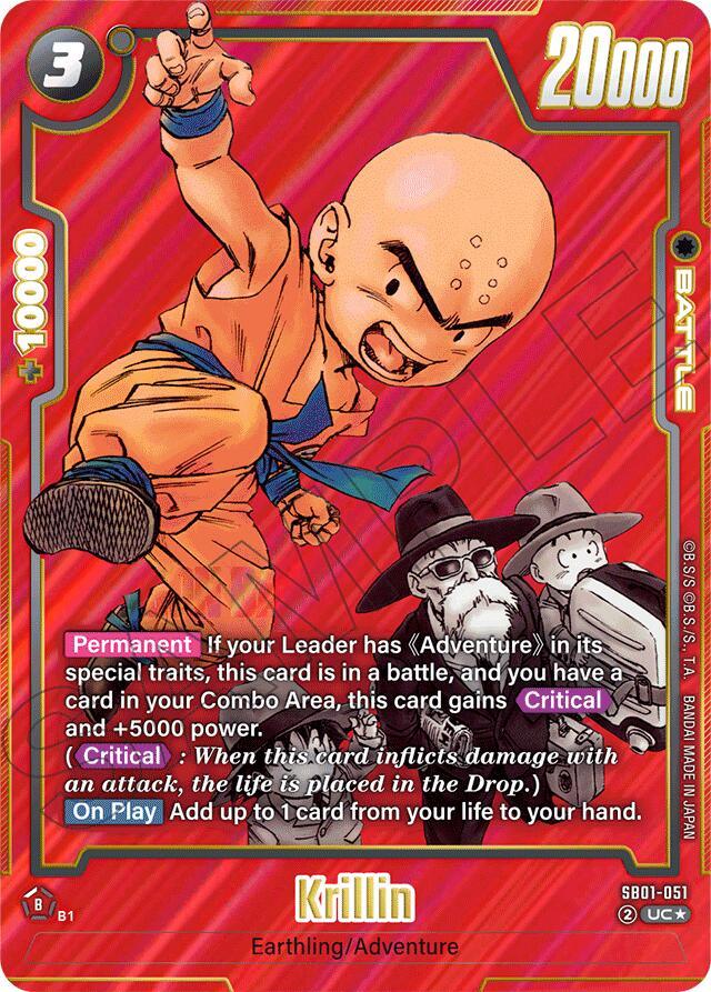 Krillin (SB01-051) (Alternate Art) [Manga Booster 01] (ONLINE ORDER ONLY)