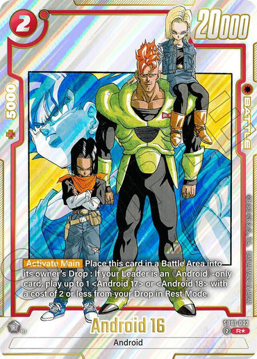 Android 16 (Alternate Art) [Manga Booster 01] (ONLINE ORDER ONLY)
