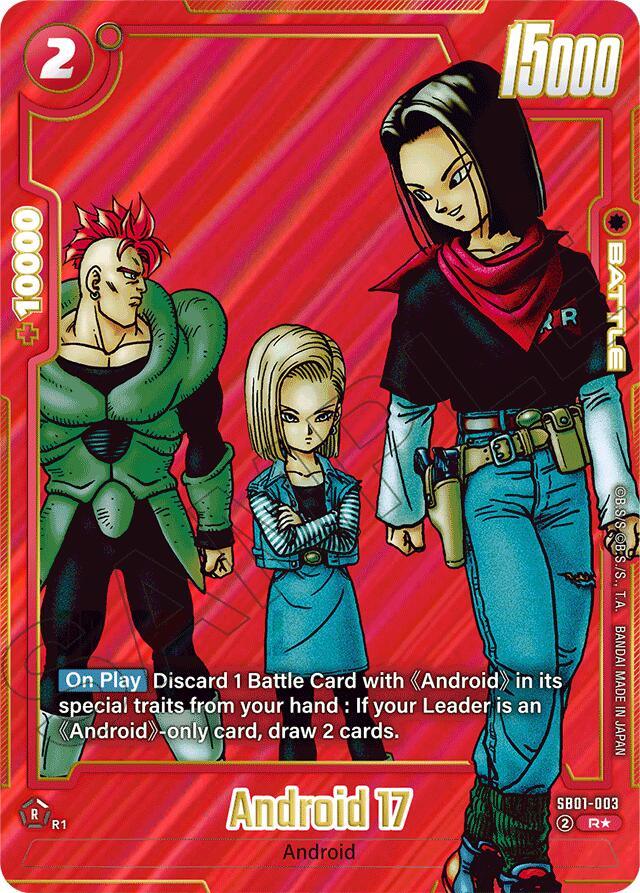 Android 17 (SB01-003) (Alternate Art) [Manga Booster 01] (ONLINE ORDER ONLY)