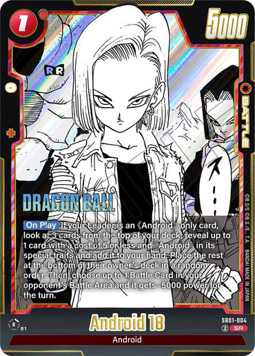 Android 18 (SB01-004) [Manga Booster 01] (ONLINE ORDER ONLY)