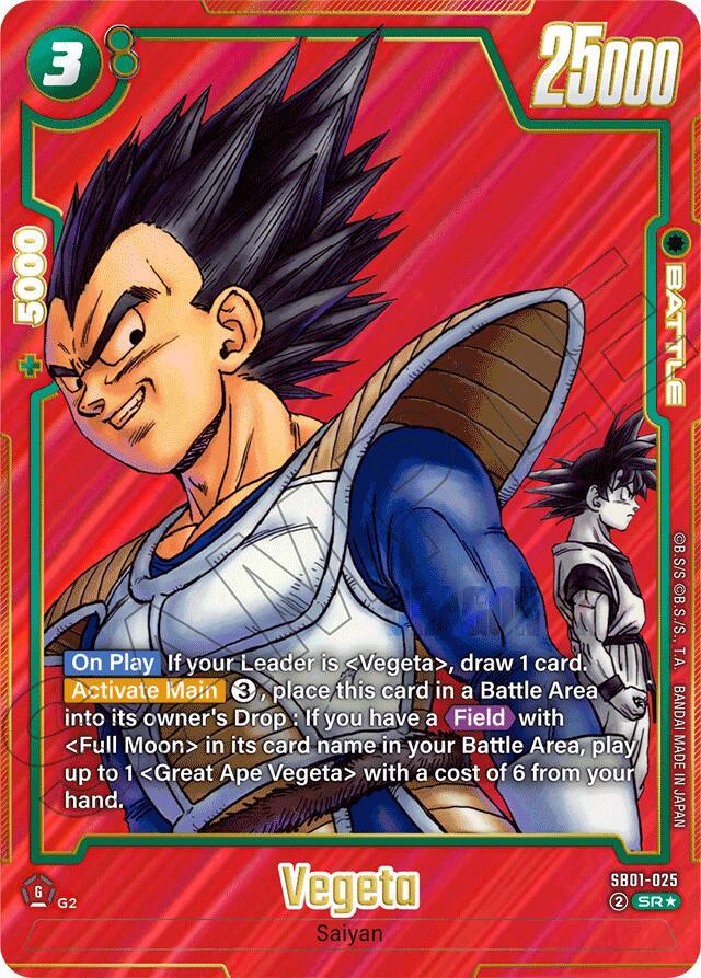 Vegeta (SB01-025) (Alternate Art) [Manga Booster 01] (ONLINE ORDER ONLY)