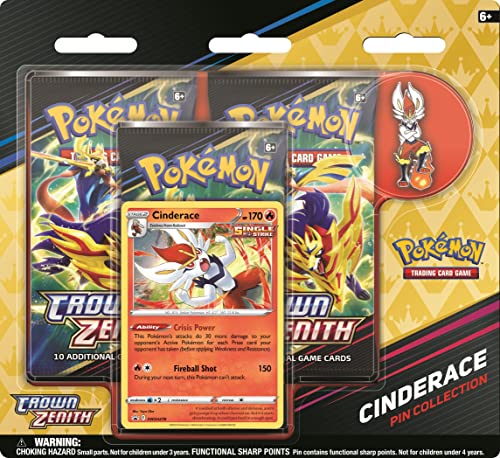 Pokemon Crown Zenith Pin Collection: Cinderace (ONLINE ORDER ONLY)