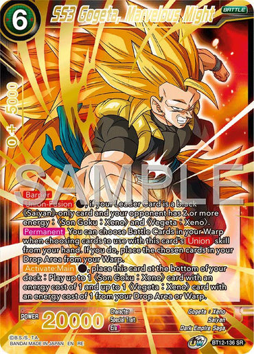 SS3 Gogeta, Marvelous Might (Reprint) (BT12-136) [Premium Anniversary Box 2025] (ONLINE ORDER ONLY)