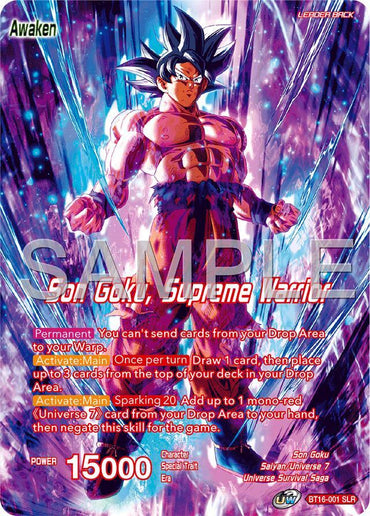 Son Goku // Son Goku, Supreme Warrior (Reprint) (BT16-001) [Premium Anniversary Box 2025] (ONLINE ORDER ONLY)