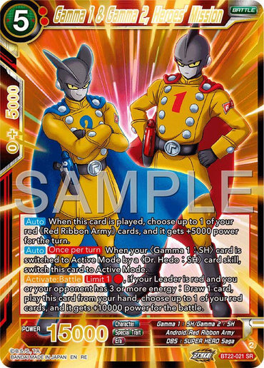 Gamma 1 & Gamma 2, Heroes' Mission (Reprint) (BT22-021) [Premium Anniversary Box 2025] (ONLINE ORDER ONLY)