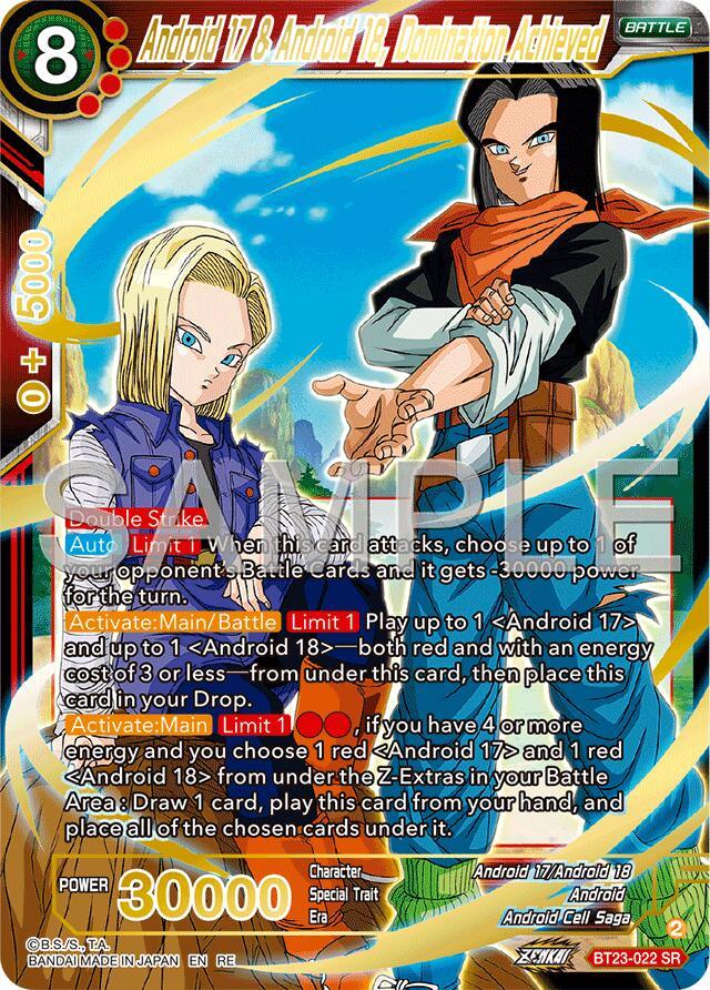 Android 17 & Android 18, Domination Achieved (Reprint) (BT23-022) [Premium Anniversary Box 2025] (ONLINE ORDER ONLY)