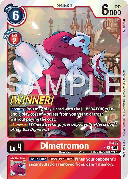 Dimetromon [P-189] (Store Tournament 2025 Vol.3 Winner Pack) [Promotion Cards] (ONLINE ORDER ONLY)