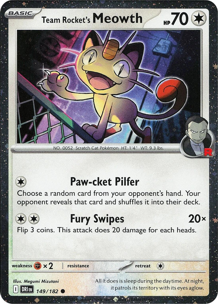 Team Rocket's Meowth (149/182) (Cosmos Holo) [Miscellaneous Cards] (ONLINE ORDER ONLY)