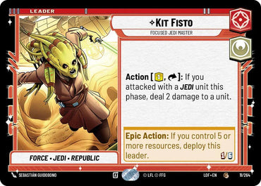 Kit Fisto (011/264) - Focused Jedi Master (011/264) [Legends of the Force] (ONLINE ORDER ONLY)