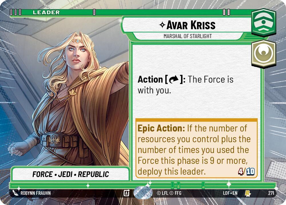 Avar Kriss (271) - Marshal of Starlight (Hyperspace) (271) [Legends of the Force] (ONLINE ORDER ONLY)