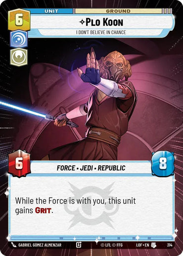 Plo Koon (314) - I Don't Believe in Chance (Hyperspace) (314) [Legends of the Force] (ONLINE ORDER ONLY)