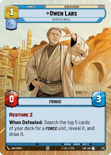 Owen Lars (321) - Devoted Uncle (Hyperspace) (321) [Legends of the Force] (ONLINE ORDER ONLY)