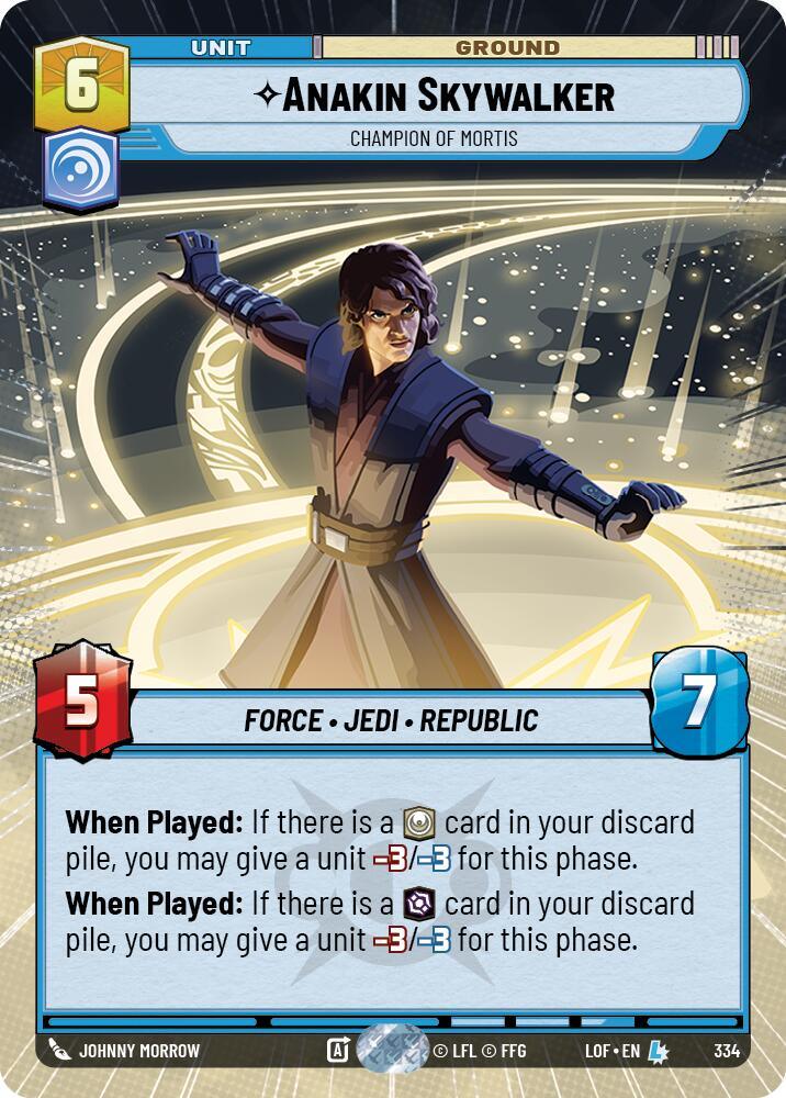 Anakin Skywalker (334) - Champion of Mortis (Hyperspace) (334) [Legends of the Force] (ONLINE ORDER ONLY)