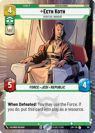 Eeth Koth (361) - Spiritual Warrior (Hyperspace) (361) [Legends of the Force] (ONLINE ORDER ONLY)