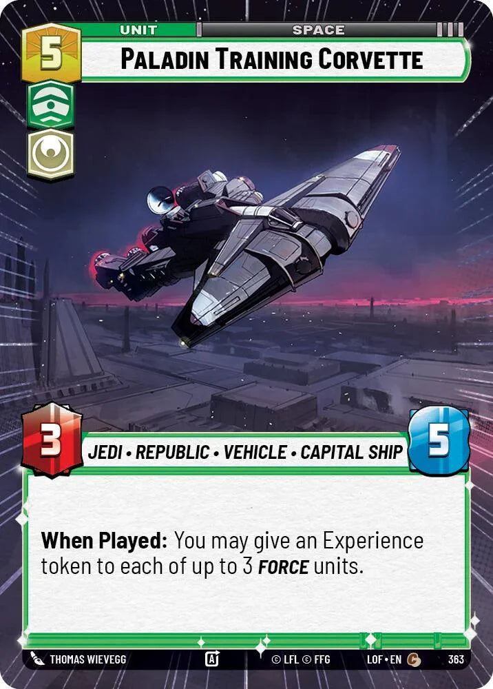 Paladin Training Corvette (363) (Hyperspace) (363) [Legends of the Force] (ONLINE ORDER ONLY)