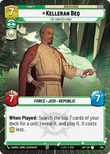 Kelleran Beq (364) - The Sabered Hand (Hyperspace) (364) [Legends of the Force] (ONLINE ORDER ONLY)