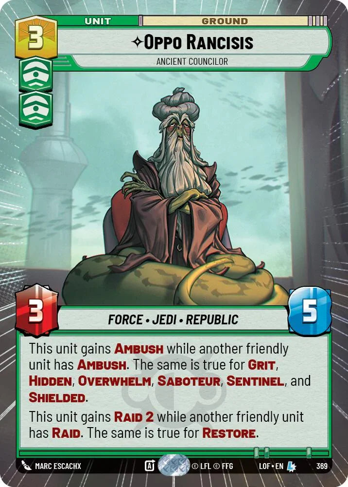 Oppo Rancisis (369) - Ancient Councilor (Hyperspace) (369) [Legends of the Force] (ONLINE ORDER ONLY)