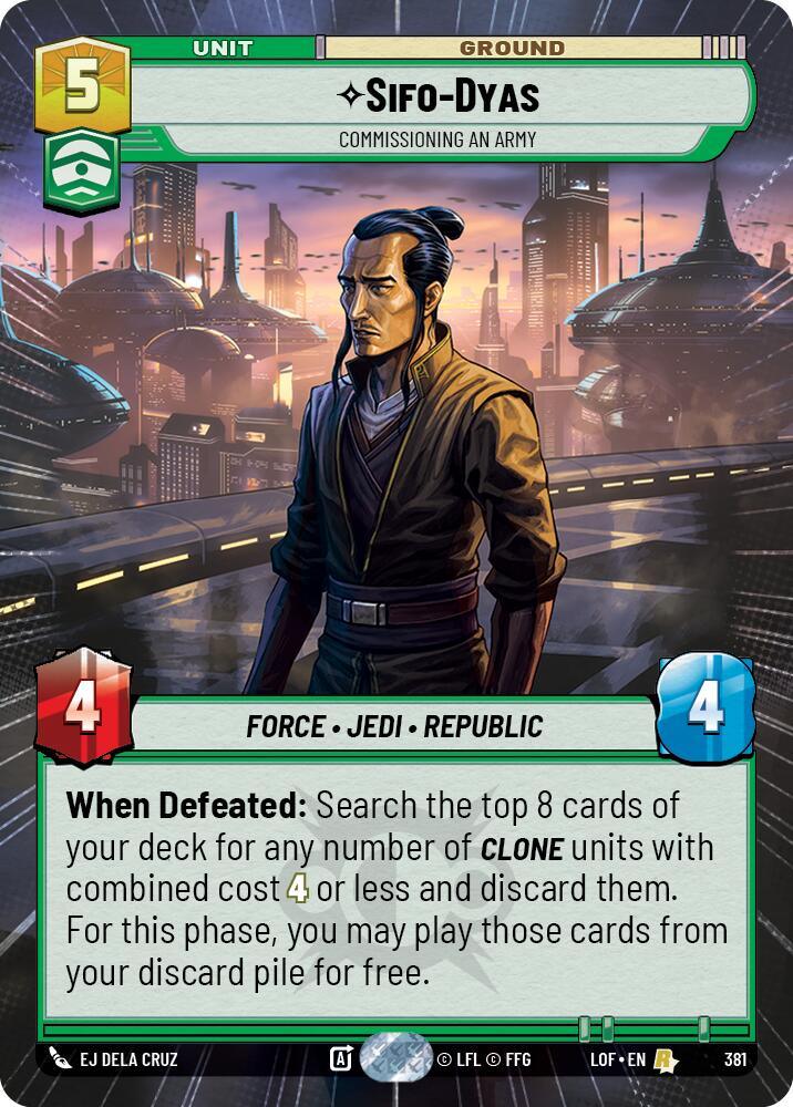 Sifo-Dyas (381) - Commissioning An Army (Hyperspace) (381) [Legends of the Force] (ONLINE ORDER ONLY)