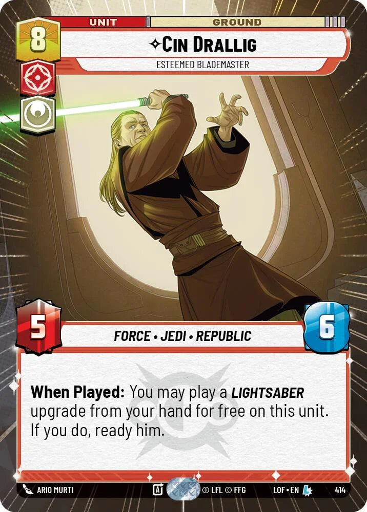 Cin Drallig (414) - Esteemed Blademaster (Hyperspace) (414) [Legends of the Force] (ONLINE ORDER ONLY)