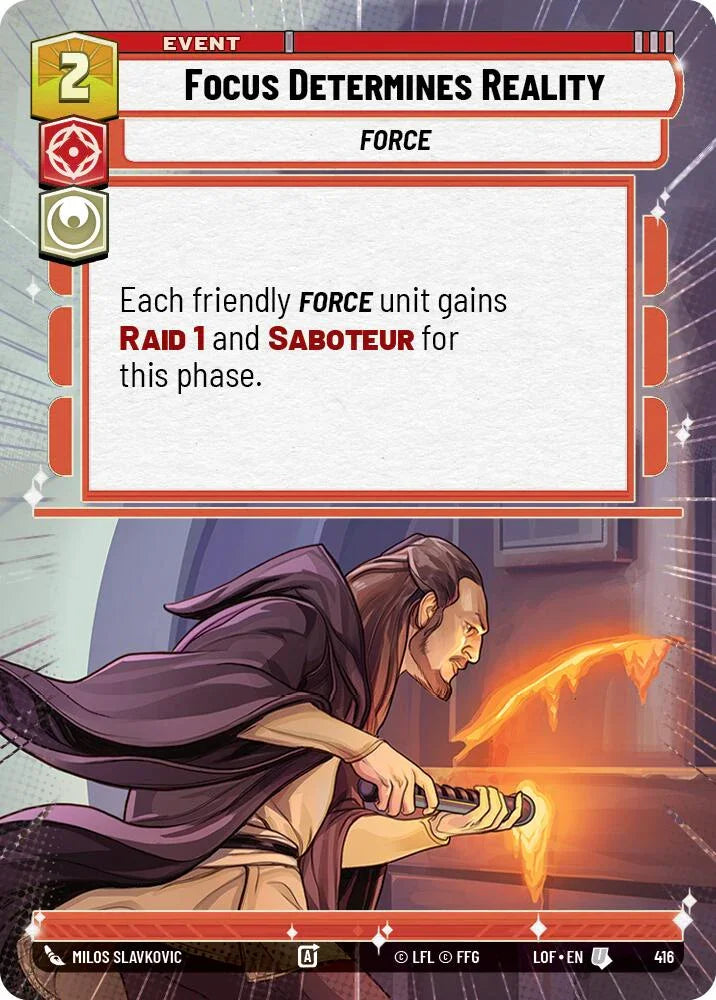 Focus Determines Reality (416) (Hyperspace) (416) [Legends of the Force] (ONLINE ORDER ONLY)