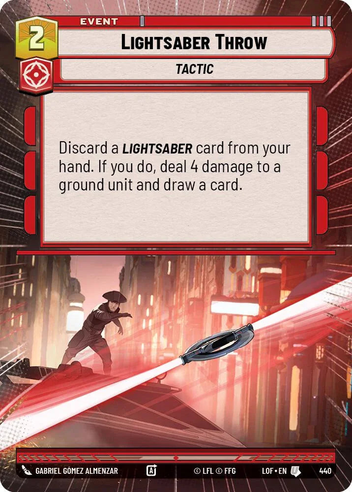 Lightsaber Throw (440) (Hyperspace) (440) [Legends of the Force] (ONLINE ORDER ONLY)